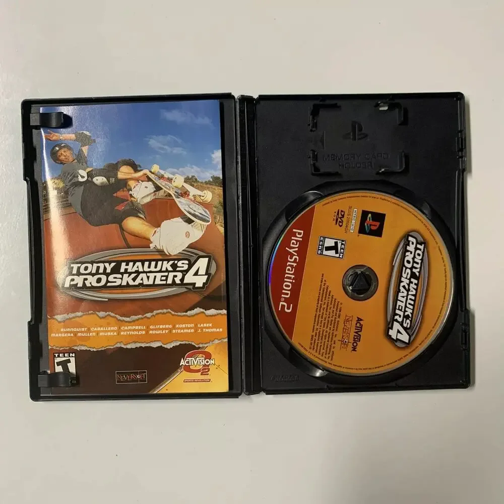 Tony Hawk's Pro Skater 4 PS2 Sony PlayStation 2 2002 Complete Game Box Insert